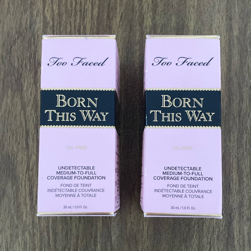 Too Faced Born This Way Foundation - Snow - Two Bottles